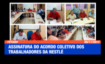 Assinatura do acordo coletivo dos trabalhadores da Nestlé