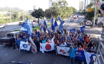 Manifestação contra a decisão da União Européia de Suspender a compra de carne do Brasil