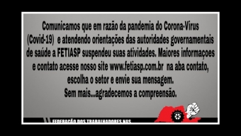 Suspenção temporaria das atividades